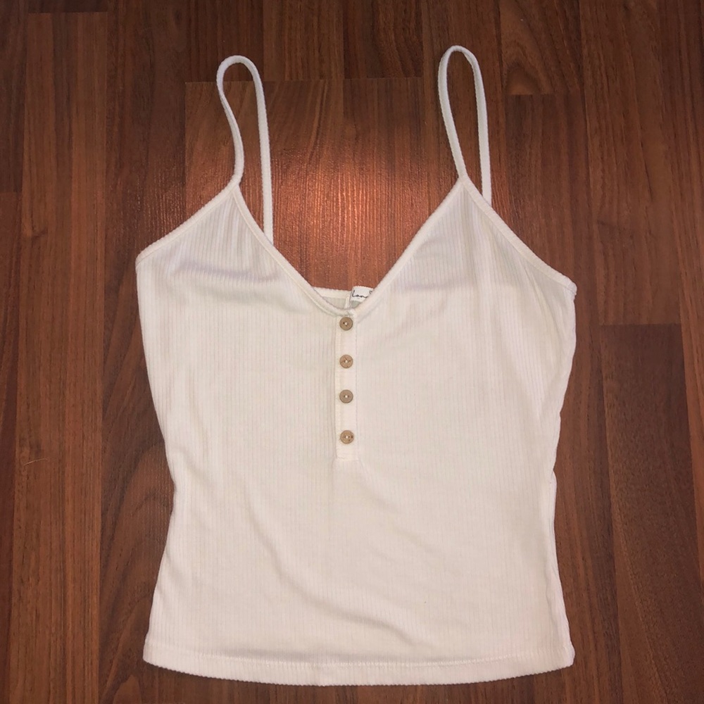 Love Tree White Spaghetti Strap Tank